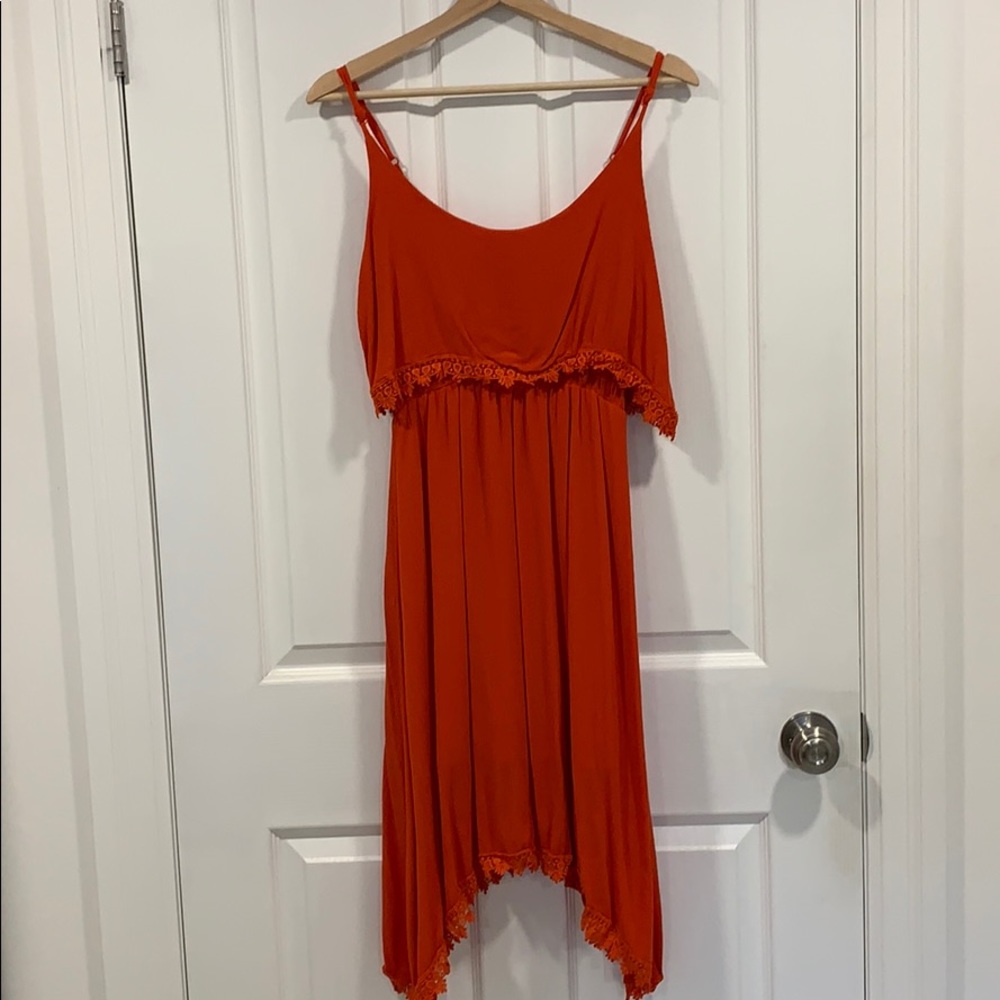 Women’s orange sundress